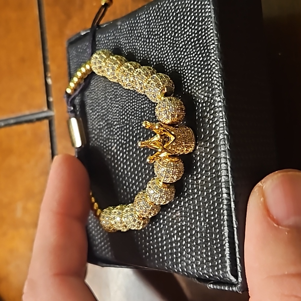 Crown charm bracelet adjustable unisex